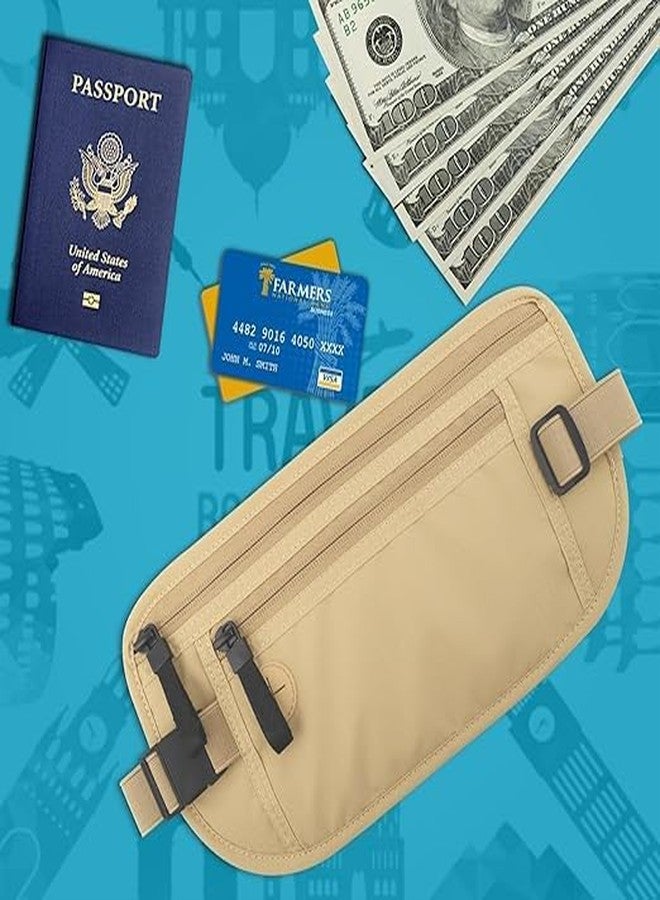 Tachobi Hidden Waist Bag Secure Travel Money Belt Undercover Hidden RFID Blocking Wallet Anti Theft Passport Wallets for Men & Women Waist Pouch Purse Travel Accessories (Pack of 1,Multi) - Image 4